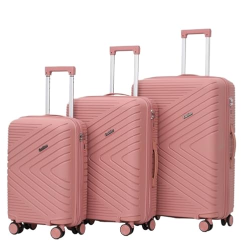 Habrur Rollkoffer Koffer Trolley Gepäcksets 3-teiliger Koffer Mit Doppelten Spinnerrädern Und TSA-Schloss, 360° Geräuschlose Spinnerräder Koffer Gepäck Reisekoffer (Color : D, Size : 20+24+28 in)