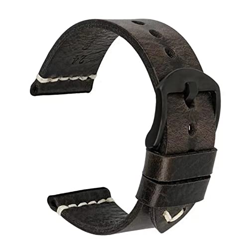 NEYENS Handgefertigtes Uhrenarmband aus Rindsleder, Vintage-Stil, 20 mm, 21 mm, 22 mm, 23 mm, 24 mm, 21 mm, Achat