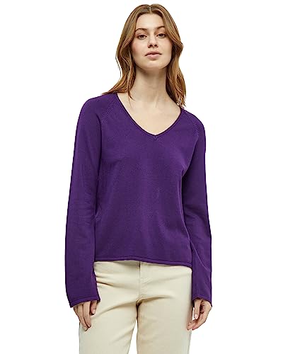 Peppercorn Damen Tana Langen Strickpullover mit V-Ausschnitt und Raglanärmeln, 1632 Imperial Purple, XS