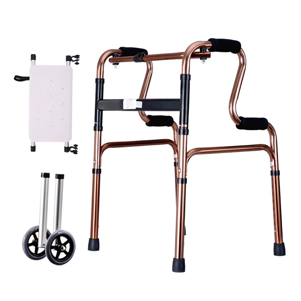 Rollator Walker Stand Aufrechte Gehhilfen für Senioren, ältere Menschen mit Sitz und Rädern, verstellbare Gehhilfen, Faltbare Gehhilfen () Run Forward