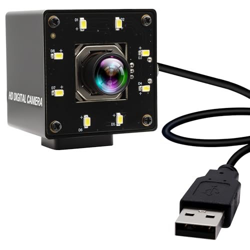 ELP 120fps USB Kamera 12MP USB-Kamera 4K-Autofokus USB-Webcam mit 100 Grad Farb Nachtsichtobjektiv Lightburn Kamera UVC-kompatibel Plug and Play für Windows Linux Mac OS Jetson Nano PC-Kamera