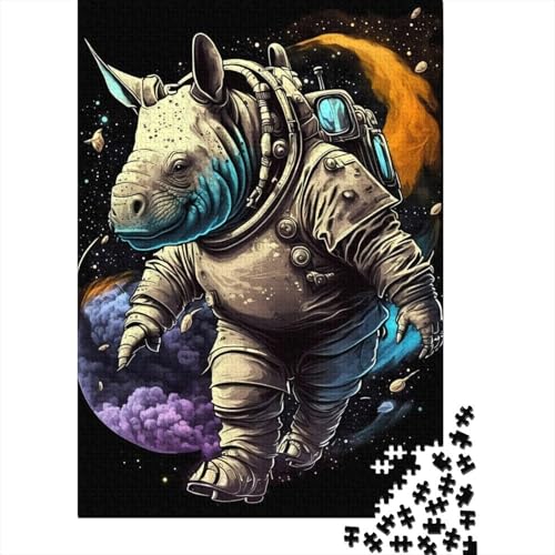 Nashorn-Mythologie, Holzpuzzle für Erwachsene und Jugendliche von Art Jigsaw Puzzles für Erwachsene, 1000 Teile, Holzpuzzle für Erwachsene und Jugendliche, 75x50cm