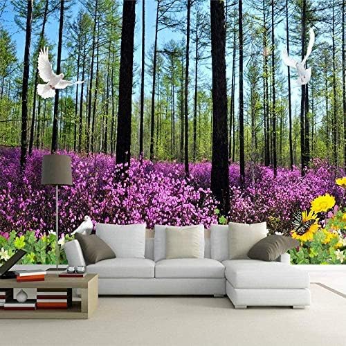 XLMING Urwälder Und Blumen Am Meer 3D Tapeten Home Esszimmer Sofa Schlafzimmer Wohnzimmer TV Hintergrund-430cm×300cm