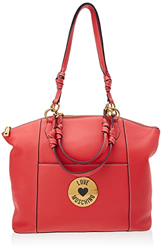 Love Moschino, Schultertasche für Damen, Kollektion Herbst Winter 2021, Einheitsgröße, rot - Größe: Einheitsgröße