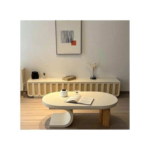 Beistelltisch Moderner minimalistischer Couchtisch for das Wohnzimmer, kreativer Teetisch for zu Hause, stilvoller weißer Teeständer, zeitgenössisches Design, perfekt for den Heimgebrauch Kaffeetisch