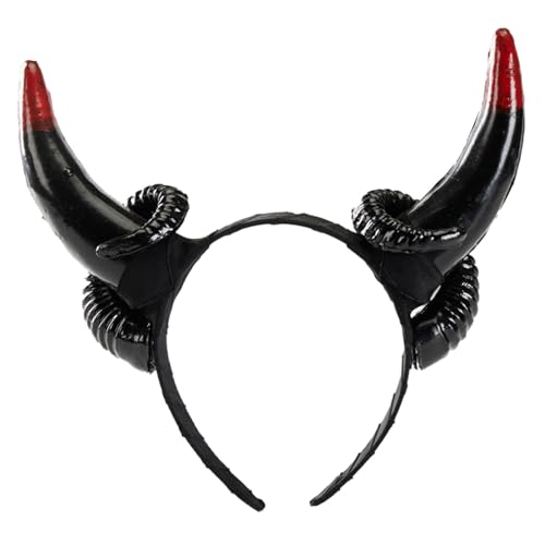 LARUISEE Handgefertigte Geweihhorn-Stirnbänder für Mädchen, Cosplay, Kopfbedeckung, Geweih, Horn, Pelzanzug, Maskeraden, Halloween, Cosplay, Party, Teufelshorn, Stirnbänder, Cosplay, Schwarz