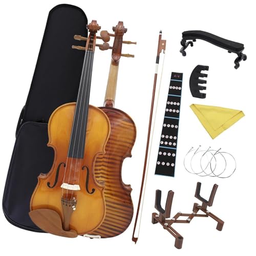 Geigen Violine Jujube Holz Volle Größe 4/4 3/4 1/2 Tiger Streifen Helle Akustische Violine Musik Instrument Zubehör Geige(1/2)