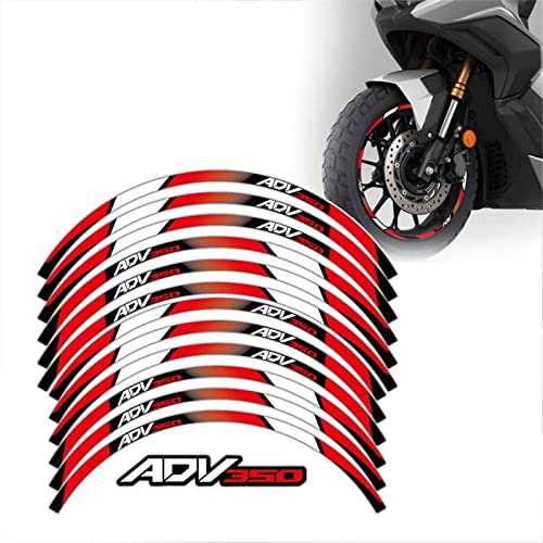 STATUZ ADV350 Reflektierendes Motorradzubehör Für Honda ADV350 ADV 350 Radaufkleber Auf Der Innenseite des Nabenaufklebers Felgenstreifenband Schmücken (Color : 1 UK)