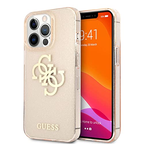 Guess GUHCP13LPCUGL4GGO hülle für iPhone13 Pro / 13 6,1" golden Glitter 4G Big L