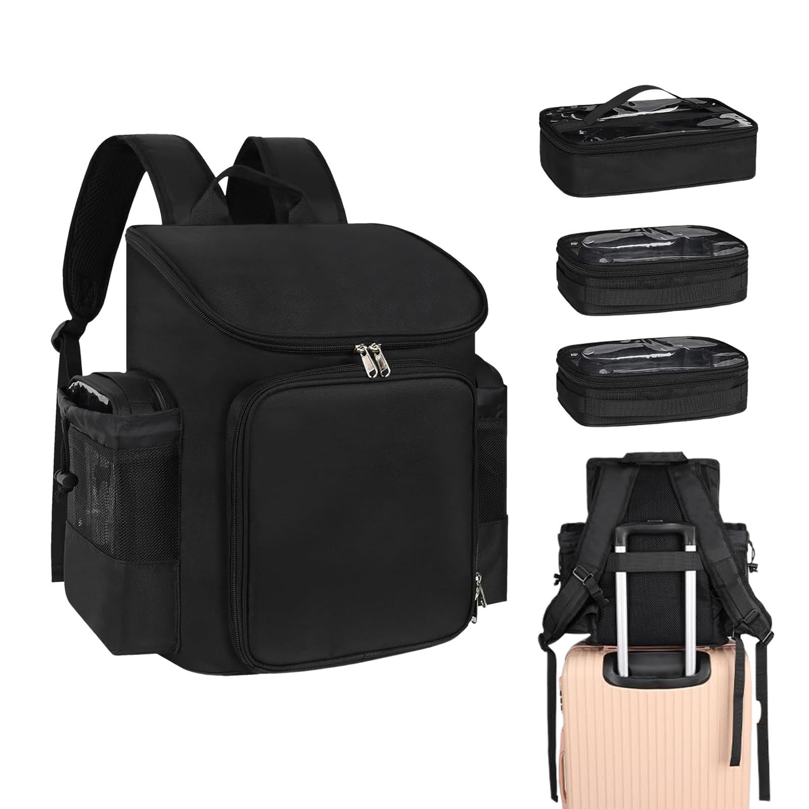 Weppduk Friseur-Werkzeugtasche, Friseur-Reisetasche,Wasserdichter Friseurtaschen-Organizer | Professionelle Make-up-Tasche für Friseure, Friseurtasche mit großem Fassungsvermögen,