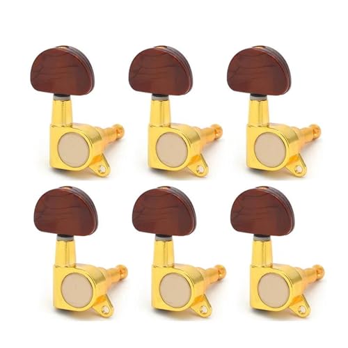 Strings Tuning Pegs Mechaniken Für Gitarre 6 Teile/satz Folk Akustische Elektrische Gitarre Plug-in Gitarre Tuning Pegs Maschine Kopf Tuner (Color : 6R)