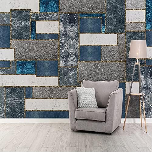 XLMING Einfacher Geometrischer Nostalgischer Industriestil 3D Tapete Home Dekoration Wohnzimmer Sofa Schlafzimmer Tv Hintergrund Wand-300cm×210cm