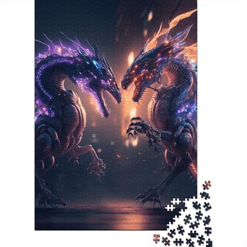 PuzzleBrave Dragon für Erwachsene, 500 Teile, schwierige, anspruchsvolle Puzzles, 500 Teile, interessante Puzzles zur Stressreduzierung (Größe 52x38cm)