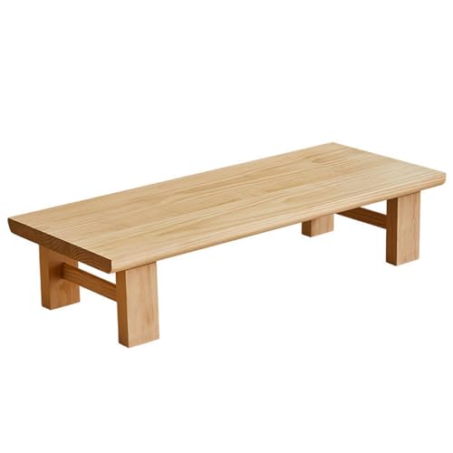 Niedriger Tisch zum Sitzen auf dem Boden, japanischer Teetisch aus massivem Holz, niedriger Tisch zum Sitzen und Essen auf dem Boden, Couchtisch aus Holz, Möbel für Wohnzimmer, Empfangsräume (Kaffeef