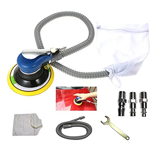 Poliermaschine mit variabler Geschwindigkeit 6 Zoll Auto Poliermaschine Dual Action Pneumatische Sander Auto Paint Care Tool Elektrische Holzbearbeitungsmühle Polierer für Schleifen und Polieren von A