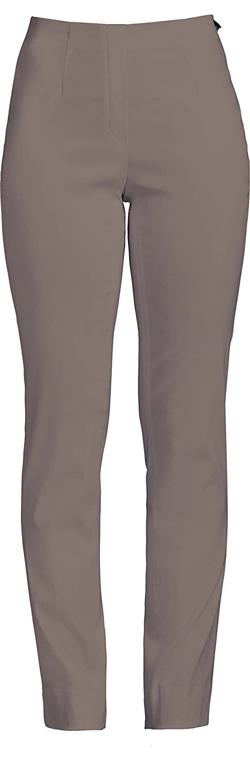 Robell Damen Slim Arbeitshose-Stretchhose, Taupe, Gr.- 44