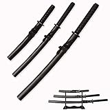 3er Set Japanisches Samurai Schwert mit Display Ständer,Iaido Katana,Matte Textur