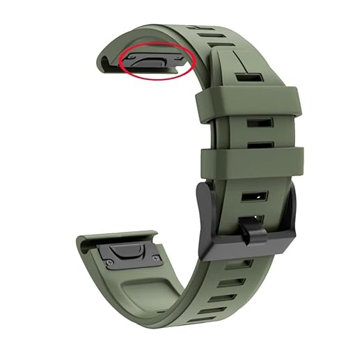 BANDKIT 22 x 26 mm Smartwatch-Armband für Vertix 2, Silikon, Schnellverschluss, Easyfit, Vertix-Armband, Correa, 22mm Fenix 5 5Plus, Achat