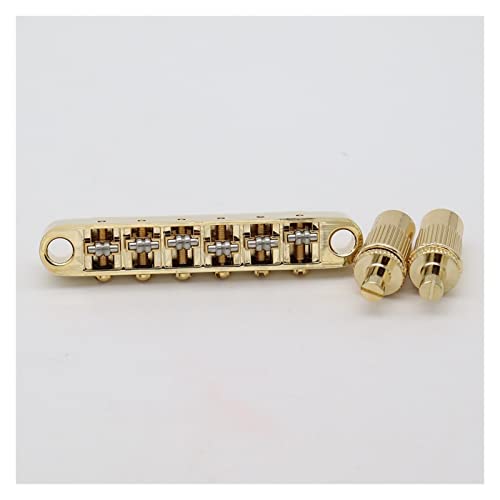 1set Gitarre Roller Sattel Brücke Tune-o-matic Steg (Color : Gold)