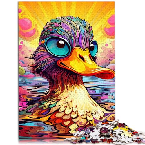 Puzzle-Geschenk, farbenfrohes Kunst-Enten-Puzzle für Erwachsene und Ren, 1000 Teile, jedes Teil ist einzigartig – anspruchsvolles, unterhaltsames Familienspiel, 1000 Teile (50 x 75 cm)