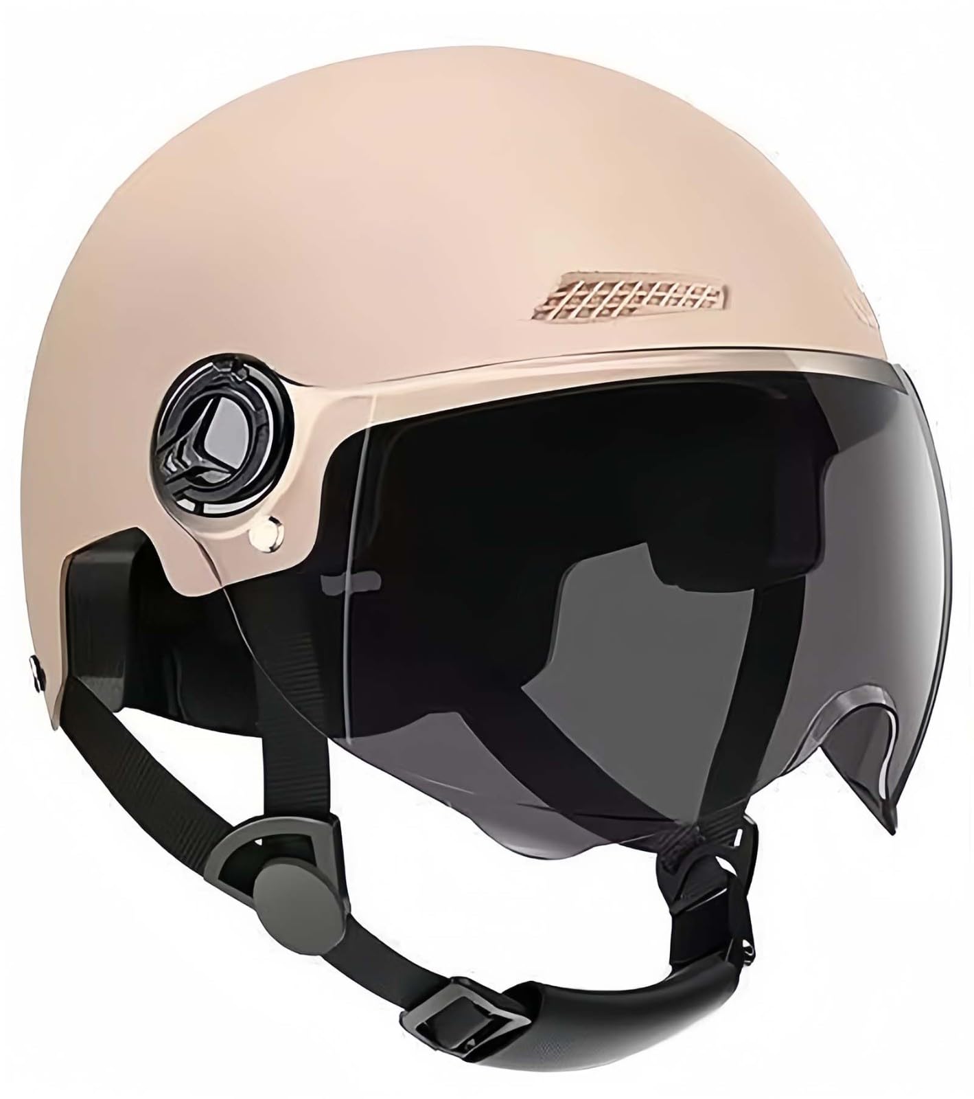 Offener Helm, Halber Motorradhelm Mit Visier, Cruiser-Schutz In ECE-Geprüftem Fall, Schützt Effektiv Die Verkehrssicherheit, Unisex H,52-60CM