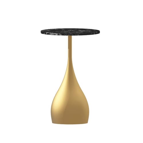 kleiner Couchtisch Runder Couchtisch aus Metall, Sofa-Beistelltisch, kleiner Couchtisch for Wohnzimmer, Schlafzimmer, Milchteeladen, Café, kleiner runder Tisch ästhetischer Couchtisch(Gold)