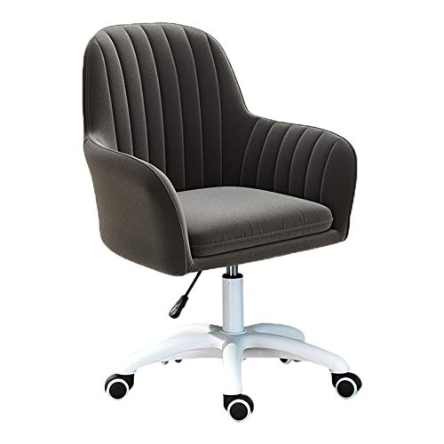 QYZUJIKL Drehbarer Schreibtischstuhl, Arbeitszimmer-Drehstuhl, ergonomischer Bürostuhl, mit Samt gepolsterter Computerstuhl, einstellbare Höhe: 42–52 cm für Home-Office-Stuhl