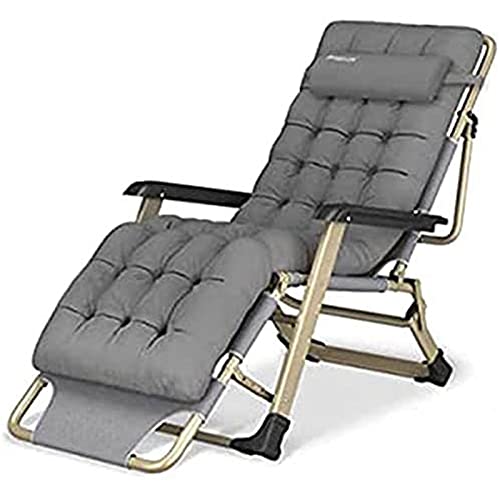 YTGDBDG Zero Gravity Loungesessel, Übergroße Klappbare Strandliege, Garten-Outdoor-Patio-Liegestühle mit Baumwollkissen, Belastbarkeit bis 300 kg