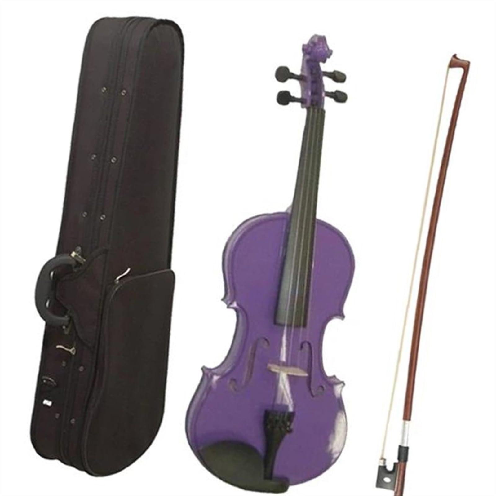 Standard Violine 1/2 Größe Akustische Violine Lila Violine Geige + Bogen + Brücke + Gurt Tragetasche Für Anfänger