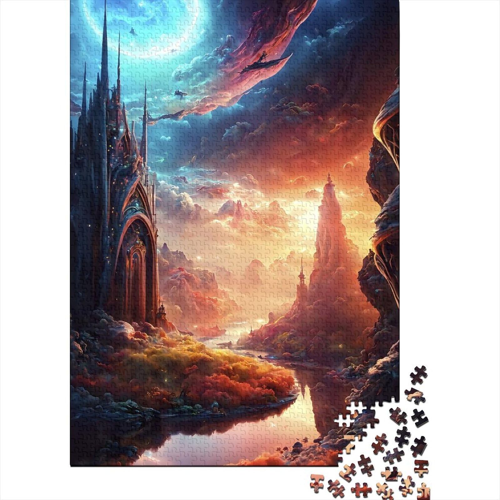 1000 Teile für Erwachsene, schwierige Puzzles, geheimnisvolles Universum, Puzzles für Erwachsene, Teenager, Lernspiele, Heimdekorationspuzzle. 29,53x19,69 Zoll