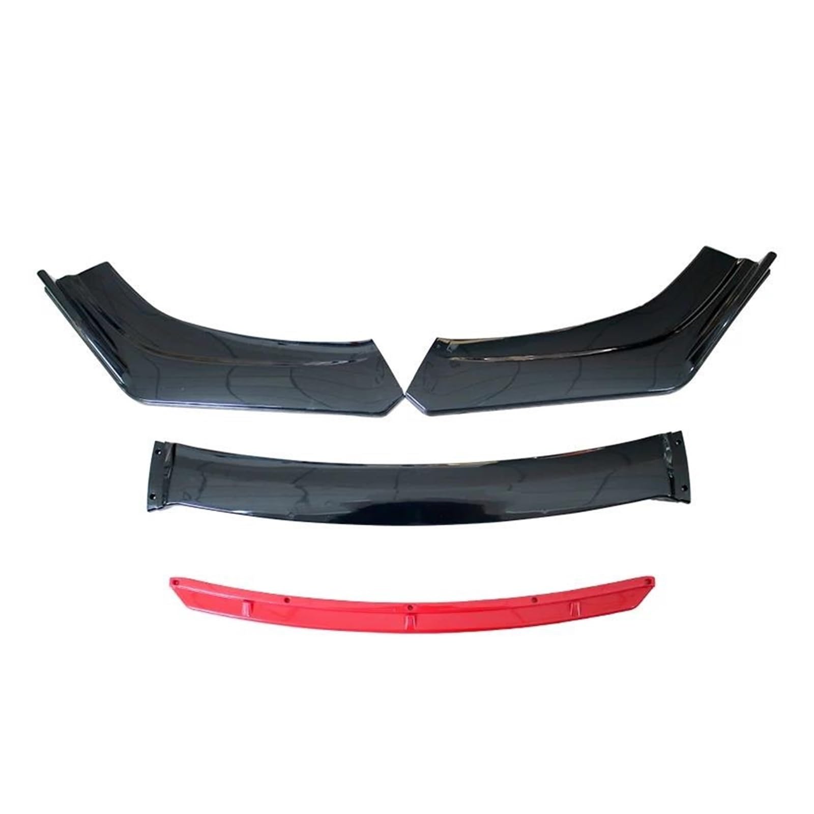 Splitter Auto Modifikation Universal Auto Frontstoßstange Lip Body Kit Spoiler Splitter Diffusor Rot Schwarz Blau Canard Splitter ABS Kunststoff Frontlippe(B-Red)