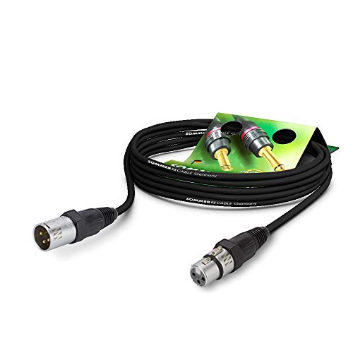 Sommer Cable Mikrofonkabel High End Galileo 238 - XLR 3-pol male Neutrik NC3MX-SOM/XLR 3-pol female Neutrik NC3FX-SOM, schwarz, Made in Germany by Sommer Cable (0,5m)