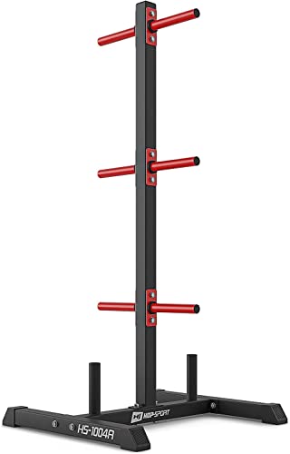 Hop-Sport Hantelständer HS-1004A – Hantelscheiben-Ständer bis 400kg belastbar – Ablage für Gewichte und Hantelstangen