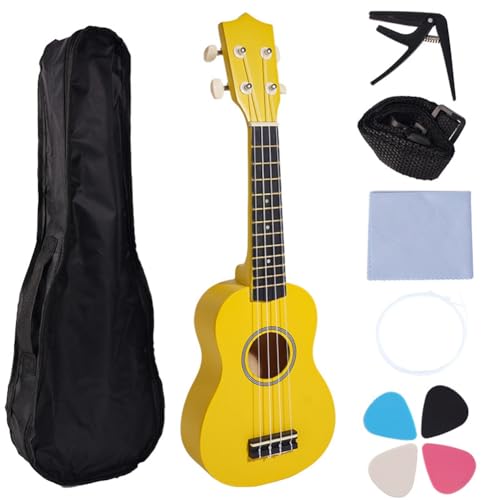 C 21-Mini-Ukulele, Einsteigermodell für Anfänger, Viersaitige Kleine Gitarre, Musikinstrument für Kinder