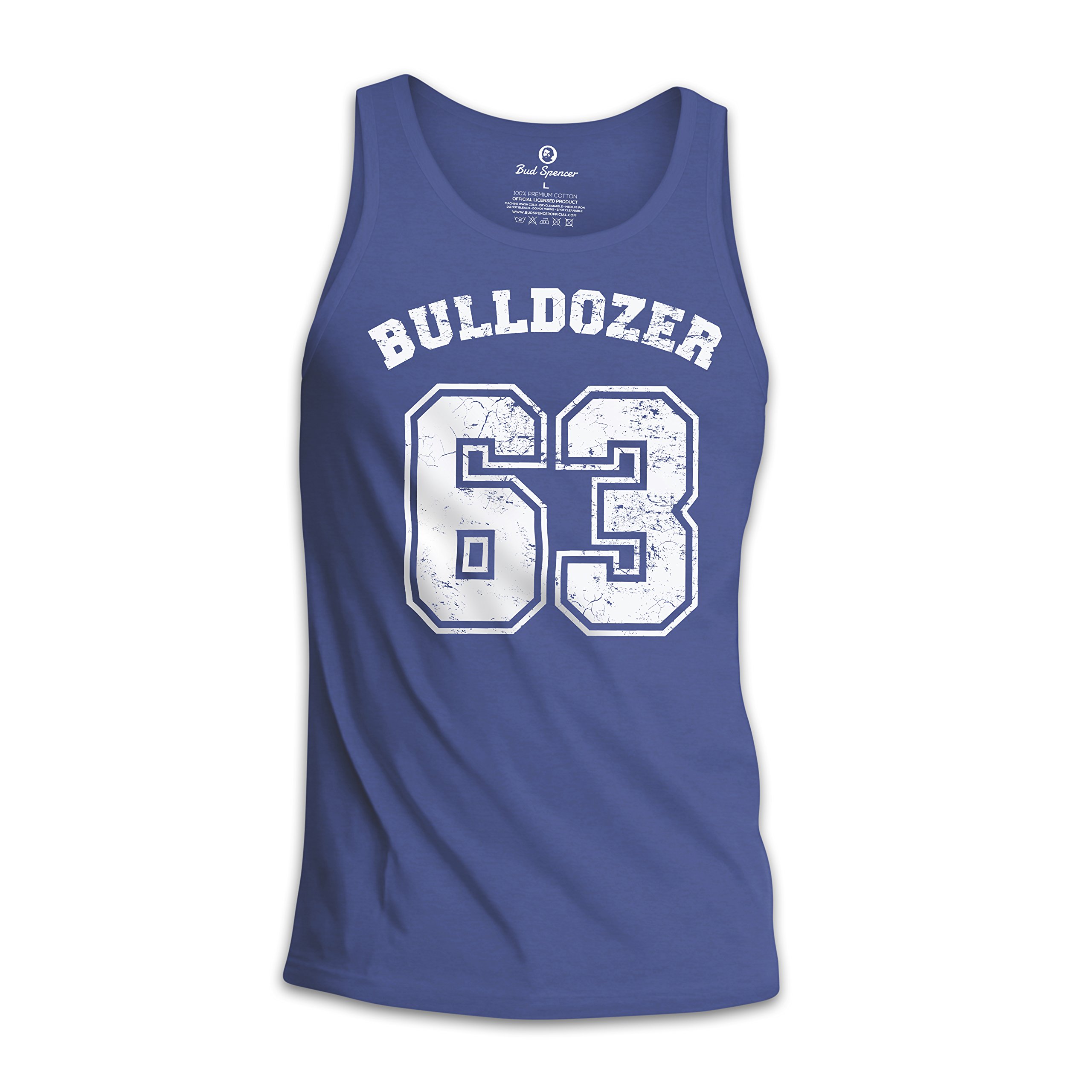 Bud Spencer® Herren Bulldozer 63 Tanktop/Muscle Shirt (blau) (M)