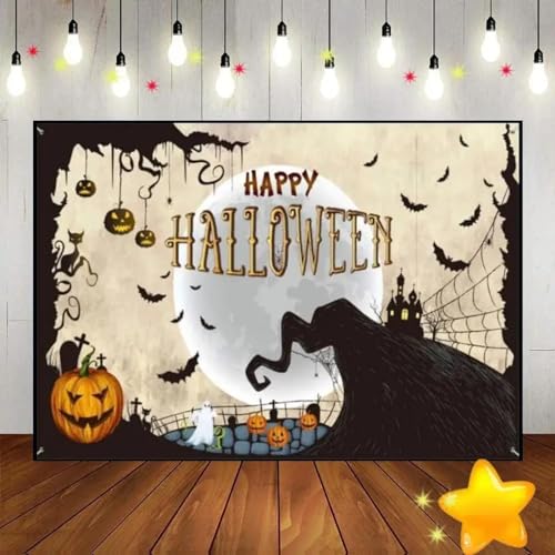 Halloween Vollmond Hintergrund Foto Hexe Fotografie Alte Bäume Baby Dusche Fledermaus Laterne Kust Geburtstag Hintergrund 240X180cm