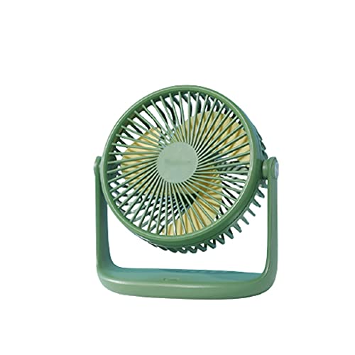 VSULZVNU Tragbarer Mini-Schreibtischventilator, wiederaufladbarer USB-Schreibtischventilator, leistungsstark, leise, 3 Geschwindigkeiten, Wind-Schreibtischventilator, 360° Anpassung, Kühlventilator,