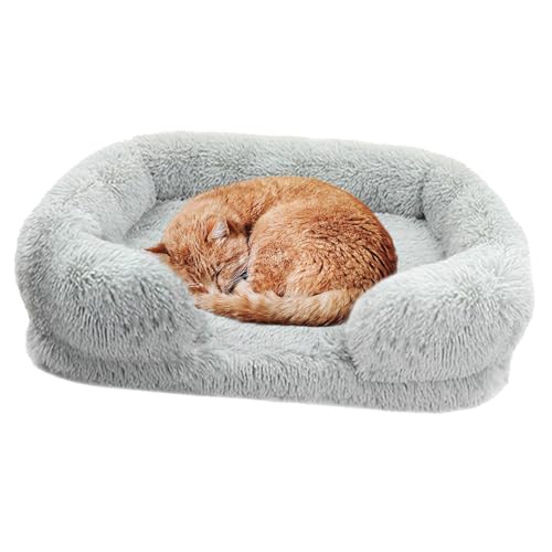 Große Hundebetten, Eier-Baumwoll-Haustiermatratze, Plüsch-Haustier-Hundesofabett mit waschbarem Bezug, orthopädische Couch, Haustierbett, Winter, warmes Katzenbett, Kuschelbett weich, Donut-Hundebett,