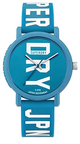 Superdry Unisex Erwachsene Analog Quarz Uhr mit Silikon Armband SYLSYL196UW