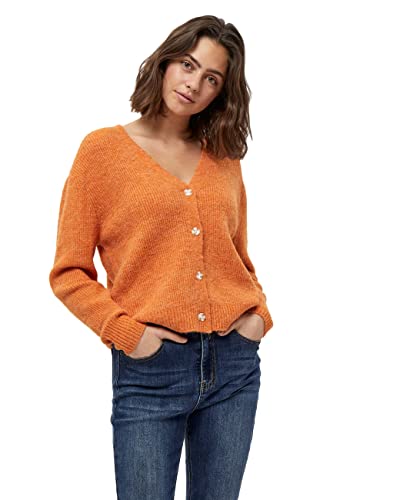 Peppercorn Women's Flores V-Neck Cardigan, Peach Caramel Melange, M