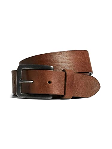 Jack & Jones NOS Herren Gürtel JACVICTOR LEATHER BELT NOOS Braun (Mocha Bisque), (Herstellergröße:105)