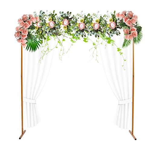 Hochzeit Bogen Stand mit Basen, einfache Montage 6,6 x 6,6 Fuß quadratischen Garten Bogen Metall Abor,Großer Ballonbogen Set,Stand Base Frame Kit Geburtstag Hochzeit Party Dekoration