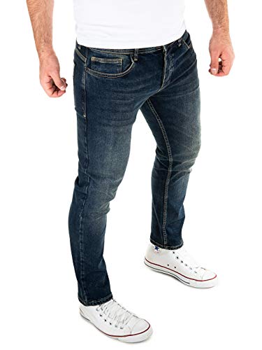 WOTEGA - Alistar Coole Jeans Herren Stretch Slim Fit Männerhosen, Blau (Total Eclipse 194010), W36/L32