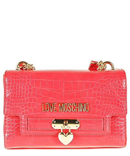 Love Moschino Damen Borsa Pu St.Croco Rosso Umhngetasche, Denimblau