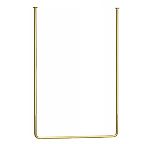 Hängende Kleiderbügel, Metall-Kleiderbügel für den Einzelhandel, Kleiderstangen, Regale für Brautläden und Deckenbügel können 45 kg tragen/Golden / 100cmx125cm