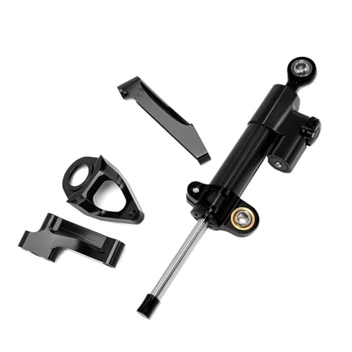 Dämpfer Lenkungsstabilisator Stabilisieren Sicherheitskontrolle Montagehalterung Motorraddämpferlenkung Für Suzuki Für GSXR1300 Für GSX-R1300 Für GSX R1300 1998-2016 CNC-Halterung(Black)