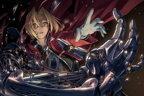 Hfmquisutron Jigsaw Puzzle 1000 Teile Abenteuer Fantasy Anime Charakter Edward.Elric Poster Aus Holz Geeignet Für Erwachsene Familienspiele Lernspielzeug Rg144Sm