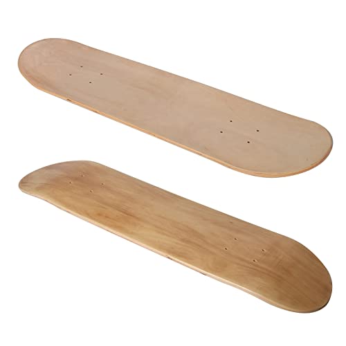 Skate-Deck 2er-Pack Blank Skateboard Decks Ahorn Skateboard Decks Maple Wood 7-lagiges hochelastisches Long Board Panel 31 "X8