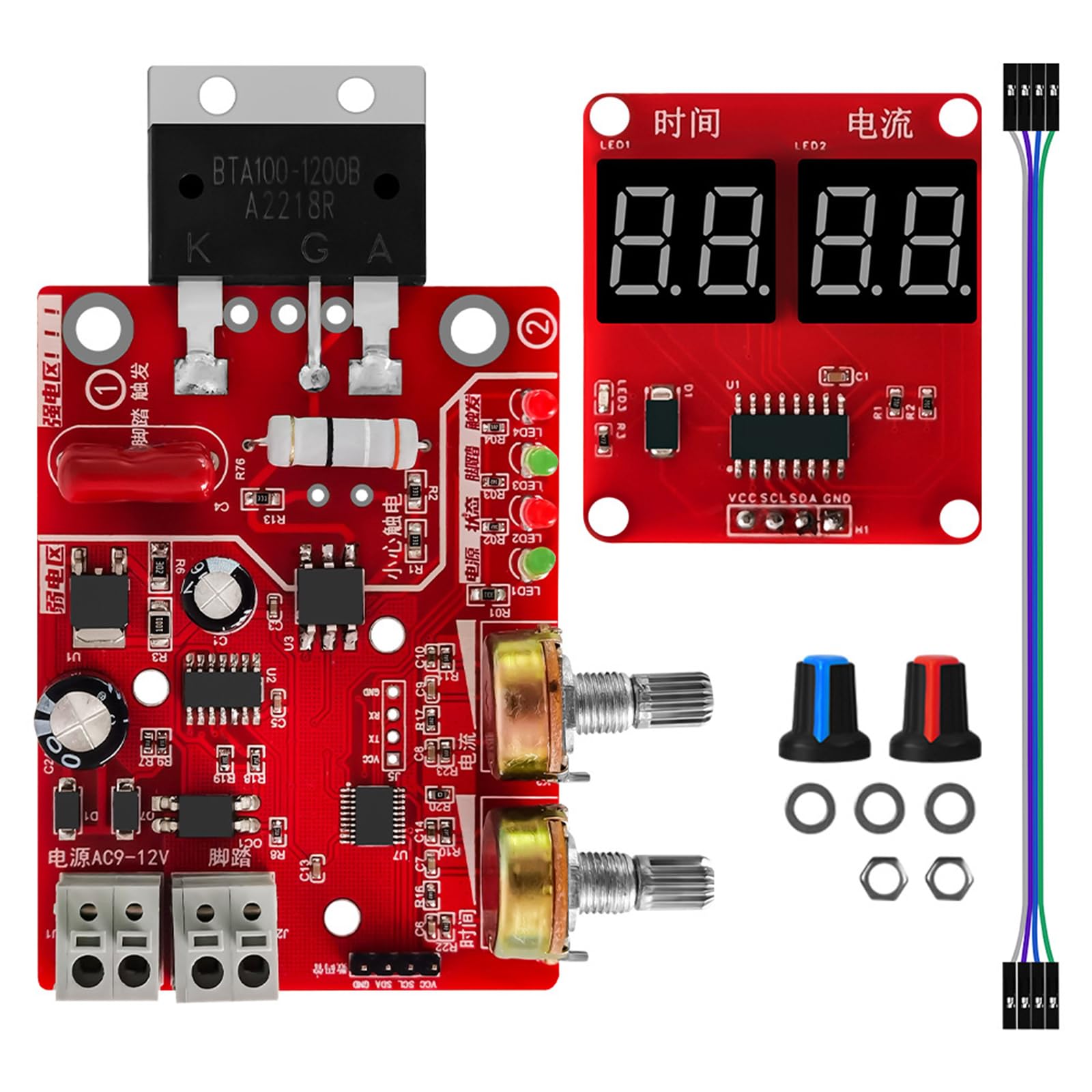 Spots Welder Control Board 40A/100A Punkte Schweißgerät Steuerplatine Spots Schweißer Einstellbare Zeitstromregler