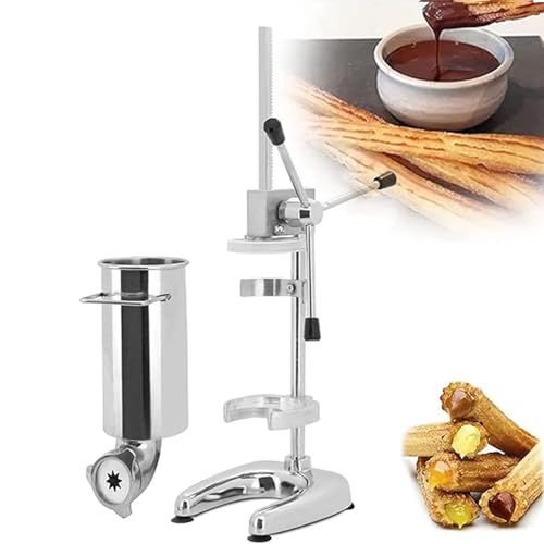 lwjunmm Kommerzielle spanische Churro-Maschine, Churros-Maschine, kommerzieller Churro-Maker, spanische Churros aus Edelstahl, Donut-Maschine, vertikale Churro-Maschine,3L